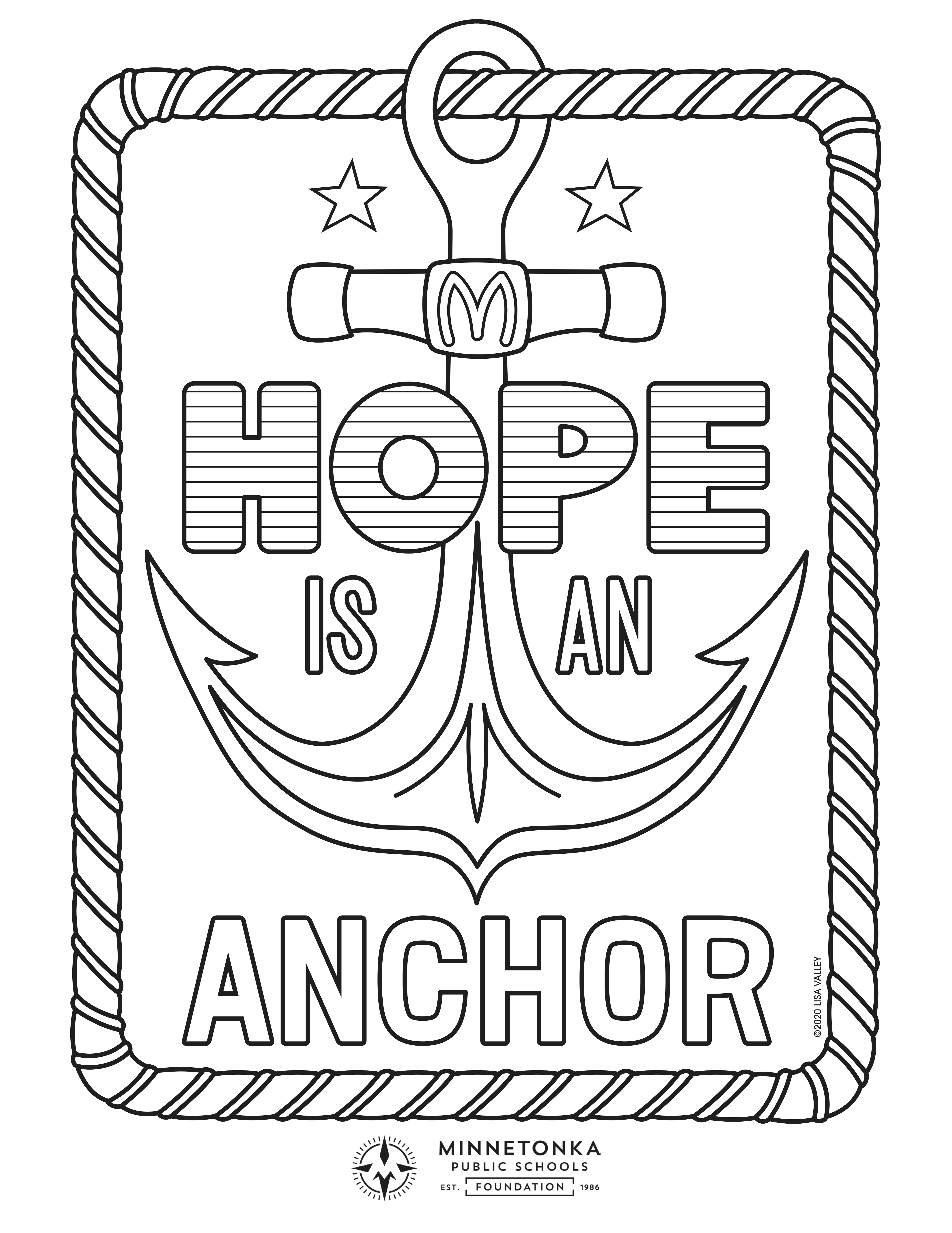 Anchor Coloring Sheet engleski